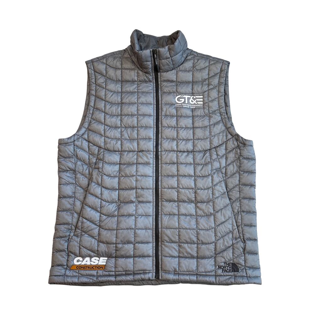 The North Face Theromball Vest Jacket Mens Large Gray Wind Blocking Lightweight